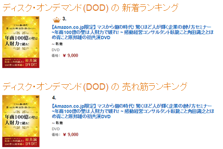AmazonのDOD売れ筋ランキング４位、DOD新着ランキング３位を獲得！